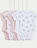 5pk Pure Cotton Grow with Me Bodysuits (0-3 Yrs)
