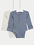2pk Pure Cotton Bodysuits (0-3 Yrs)