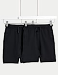 Adaptive – 2er-Pack Shorts mit hohem Baumwollanteil (2–16 J.)
