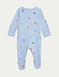 3pk Pure Cotton London Sleepsuits (6½lbs-3 Yrs)