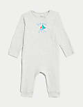 3pk Cotton Rich Nautical Sleepsuits (6½lbs-3 Yrs)