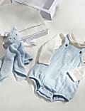 4pc Pure Cotton Whale Starter Gift Set (0-6 Mths)