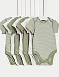 7pk Pure Cotton Patterned Bodysuits (5lbs-3 Yrs)
