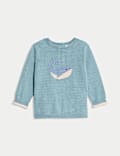 Ensemble 2&nbsp;pièces en maille à motif baleine (3,2&nbsp;kg-1&nbsp;an)