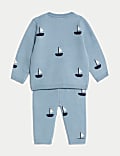 2pc Boat Knitted Top & Bottom Outfit (7lbs-1 Yrs)