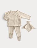 3pc Cotton Rich Striped Outfit (0-9 Mths)