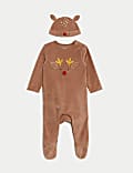 2pc Cotton Rich Reindeer Sleepsuit Gift Set (6½lbs-3 Yrs)