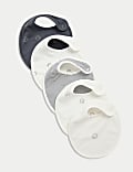 5pk Pure Cotton Print Dribble Bibs