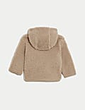 Jacke aus Teddy-Fleece mit Kapuze (3,2 kg–1 J.)