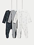 3er-Pack Schlafanzüge aus reiner Baumwolle (0–3 Jahre)