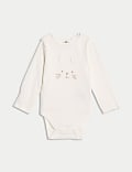 Ensemble 3 pièces en coton à motif lapin (3,2 kg-12 mois)