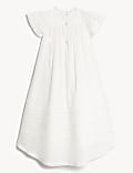 Pure Cotton Embroidered Christening Gown (7lbs-1 Yrs)