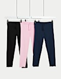 3pk Adaptive Cotton Rich Leggings (2-16 Yrs)