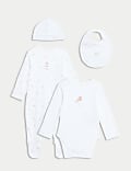 4pc Pure Cotton Born in 2025 Starter Set (0-12 Mths)