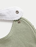 3pk Pure Cotton Dribble Bibs