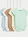 5pk Pure Cotton Bodysuits (6½lbs-3 Yrs)