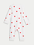 Pure Cotton Heart Zip Sleepsuit (6½lbs-3 Yrs)