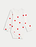 3pc Pure Cotton Heart Outfit (7lbs-12 Mths)