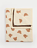 Pure Cotton Knitted Spencer Bear™ Shawl