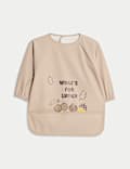 Long Sleeved Acorn Print Feeding Bib (6 Mths - 3 Yrs)