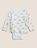 Lot de 3&nbsp;bodys 100&nbsp;% coton &agrave; motif arc-en-ciel (jusqu'au 3&nbsp;ans)