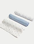 3pk Pure Cotton Muslin Squares