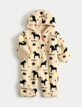 Borg Printed Pramsuit (0-12 Mths)
