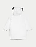 纯棉熊猫图案连帽睡袍（7 磅 - 3 岁）