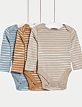 3er-Pack Bodys aus reiner Baumwolle mit Streifen (3 kg–3 J.)