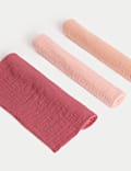 3pk Pure Cotton Muslins