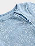 3pk Cotton Rich Ribbed Safari Sleepsuits (0-3 Yrs)