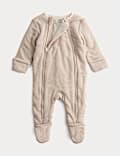 Pure Cotton 2.5 Tog Double Zip Sleepsuit (0-12 Mths)