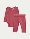 2pc Pure Cotton Grow with Me Outfit (0-3 Yrs)
