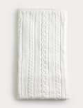 Pure Cotton Cable Fleece Shawl