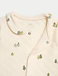 Cotton Rich Quilted Christmas Tree Sleepsuit (0-12 Mths)