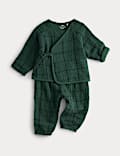 2pc Cotton Rich Check Outfit (0-2 Yrs)