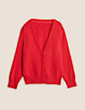 School Girls' Cotton Rich StayNew™ Cardigan (3-18 Yrs)