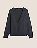 School Girls' Cotton Rich StayNew™ Cardigan (3-18 Yrs)