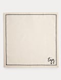 Set of 4 Cotton with Linen Enjoy Napkins