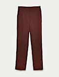Straight Leg Trousers with Wool