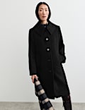 Pure Wool Collared Short Coat