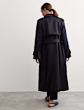 Wool Blend Longline Trench Coat