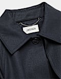 Wool Blend Longline Trench Coat