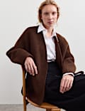 Wool Rich With Cashmere Collarless Coat