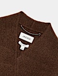 Wool Rich With Cashmere Collarless Coat