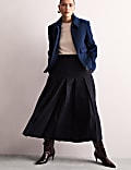 Pure Wool Collared Bomber Jacket