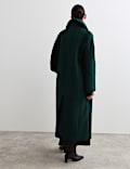 Pure Wool Relaxed Longline Cocoon Coat
