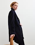 Pure Wool Short Boyfriend Coat