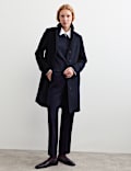 Pure Wool Short Boyfriend Coat