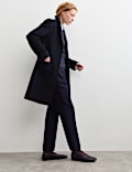 Pure Wool Short Boyfriend Coat